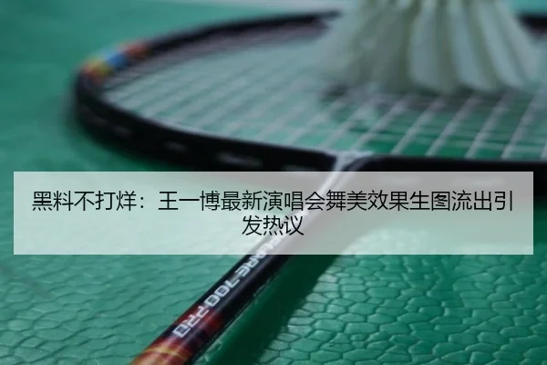 黑料不打烊：王一博最新演唱会舞美效果生图流出引发热议